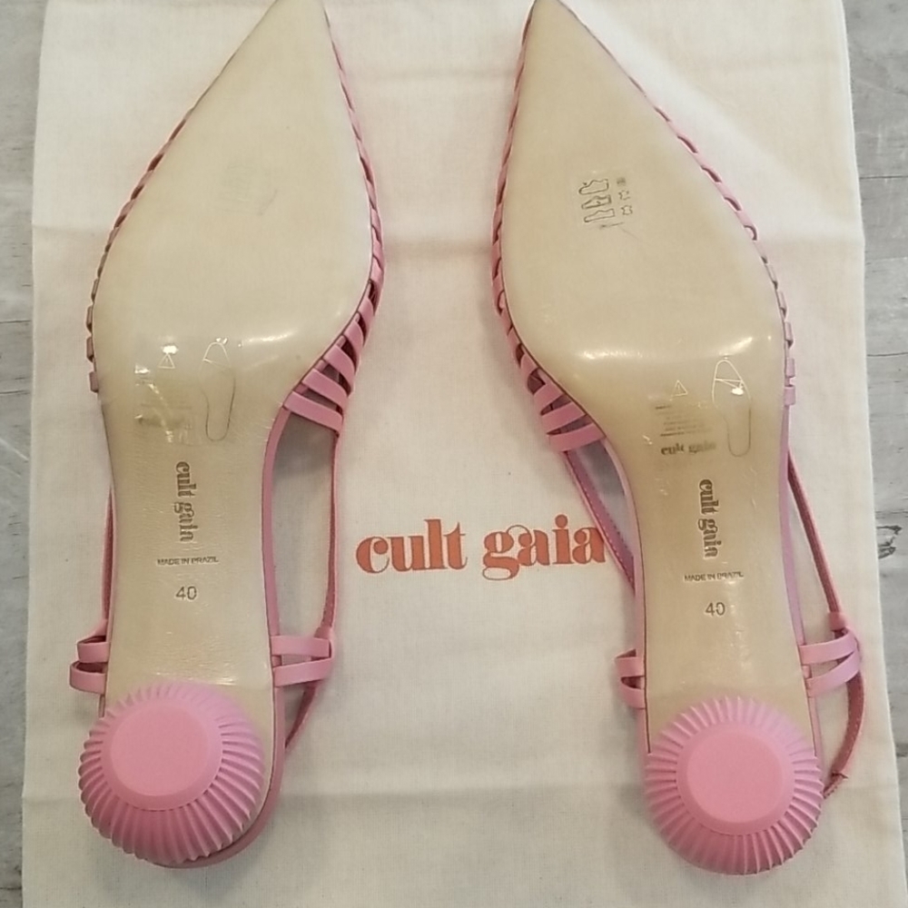 ๐CULT GAIA๐ Alia Slingback Mule Heels ~ Pink - Picture 15 of 16